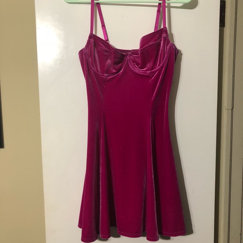 American Apparel Velvet Bustier Skater Dress